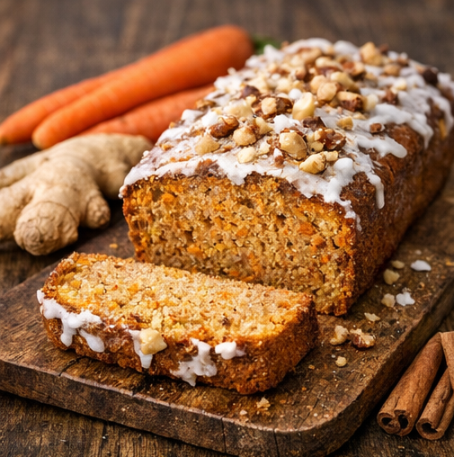 Budín de zanahoria y jengibre