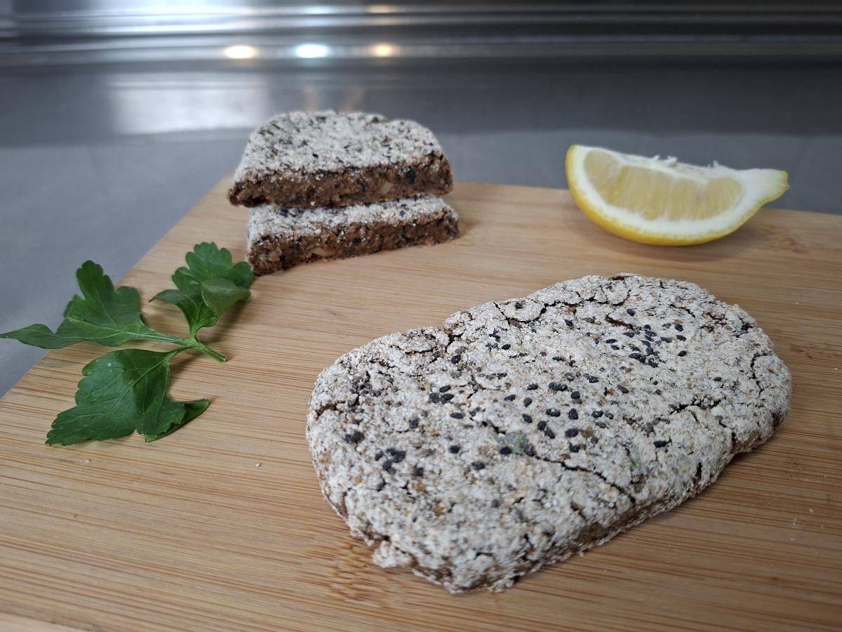 Milanesas de soja con hongos y nueces